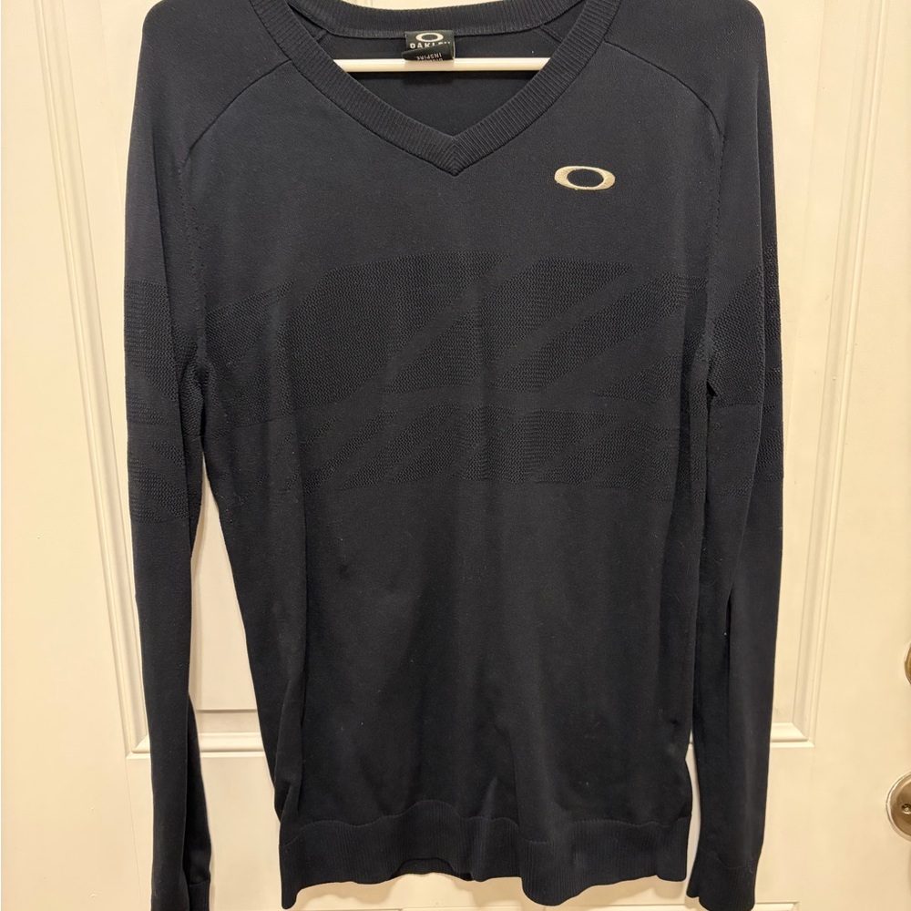 Oakley Men's Dark Blue V-Neck Sweater